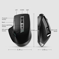 Rapoo MT750S multi-mode mysz bezprzewodowa na akumulator ergonomiczna mysz Bluetooth 3200 DPI łatwe przełączanie do 4 urządzeń mysz do gier 6